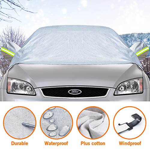 iKALULA Protector para Parabrisas, Protector para Arabrisas Coche Antihielo y Nieve Funda Protectora para Parabrisas Cubierta de Parabrisas Coche para Proteger el Parabrisas y limpiaparabrisas