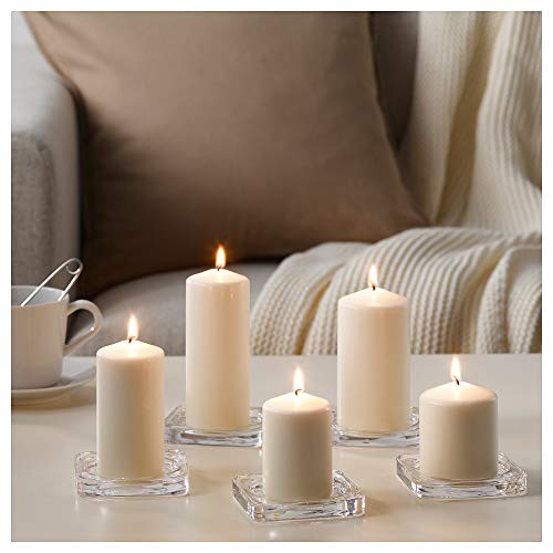 IKEA 803.779.37 Fenomen - Velas sin perfume, 5 unidades, color natural