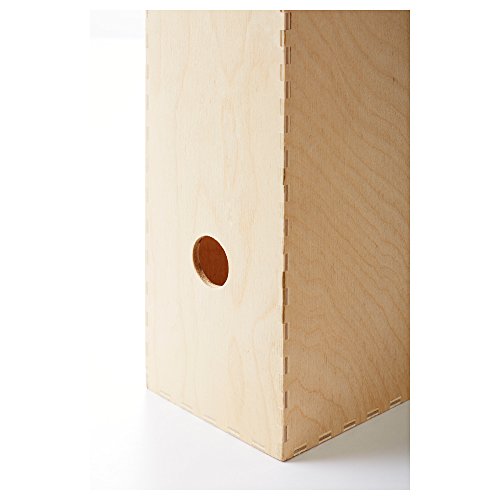 Ikea Zeitschriftensammler Knuff Holz-Aufbewahrungsbox im 2-er Set Revistero (Madera, 2 Unidades), Plata