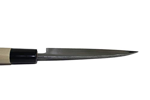 Ikeuti Cuchillo de Cocina Japones Artesanal Tsutsumi Hoja martillada 12cm- Cuchillos de Cocina Profesionales - Forjado a Mano