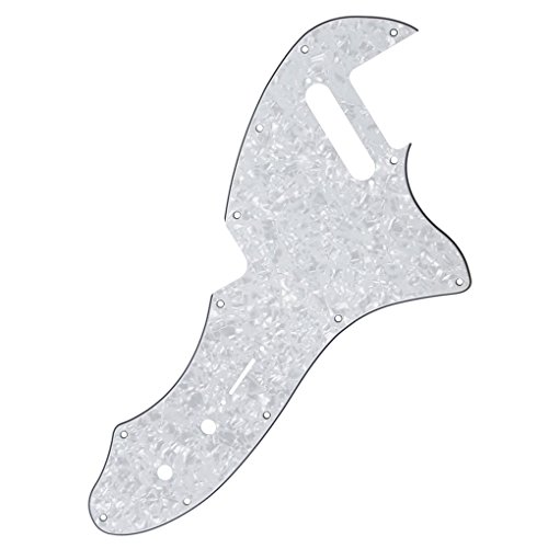 IKN 12 Holes TL 69 Re-Issue Pickguard Scratch Plate para guitarra eléctrica Fender Telecaster RI, perla blanca de 4 capas, pieza de repuesto