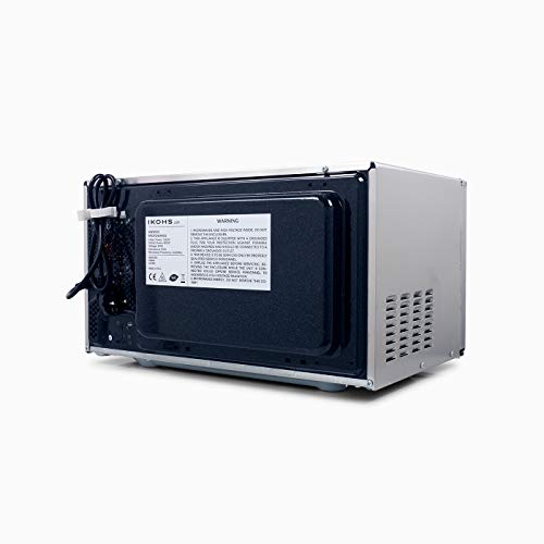 IKOHS Microondas HW800S Plateado - Microondas, 800W,Capacidad de 23L, 5 Niveles de Potencia, Temporizador hasta 30 minutos, Menú Automático 8, Cocción Multifrecuencia, Dispone de Reloj Digital