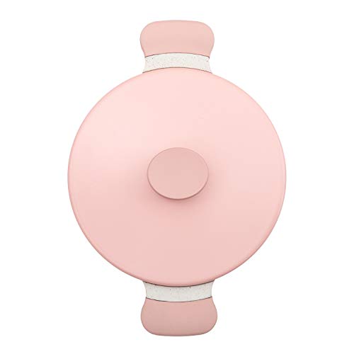 IKOHS UMA - Cacerola de Aluminio Fundido, Revestimiento Antiadherente, Asas de Baquelita, Sin PDFE y PFOA, para Todo Tipos de Cocinas, Diseño Retro, Estilo Cocotte, Apta para Inducción (Rosa - 24 cm)