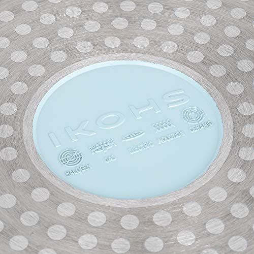 IKOHS UMA - Cacerola de Aluminio Fundido, Revestimiento Antiadherente, Asas de Baquelita, Sin PDFE y PFOA, para Todo Tipos de Cocinas, Diseño Retro, Estilo Cocotte, Apta para Inducción (Rosa - 24 cm)