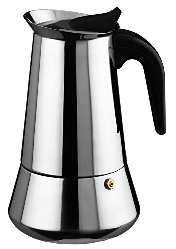 Ilsa Cafetera Expresso INOX Bonkaffe para 12 Tazas, Acero Inoxidable, Plateado, Centimeters