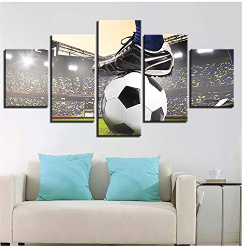 Imágenes en lienzo Decoración para el hogar Fútbol Partido Pintura Campo de fútbol HD Imprimir Cartel Sala de estar Arte de la pared -40x60x2 40x80x2 40x100cm Sin marco