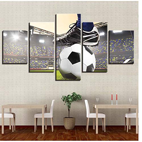 Imágenes en lienzo Decoración para el hogar Fútbol Partido Pintura Campo de fútbol HD Imprimir Cartel Sala de estar Arte de la pared -40x60x2 40x80x2 40x100cm Sin marco