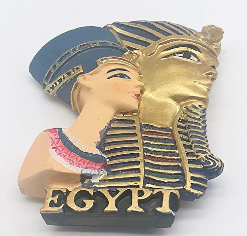 Imán para nevera con diseño de faraón egipcio en 3D y la reina de Egipto, regalo para decoración del hogar y la cocina