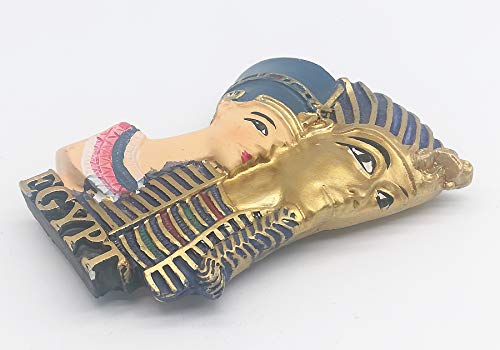 Imán para nevera con diseño de faraón egipcio en 3D y la reina de Egipto, regalo para decoración del hogar y la cocina