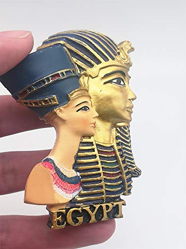 Imán para nevera con diseño de faraón egipcio en 3D y la reina de Egipto, regalo para decoración del hogar y la cocina