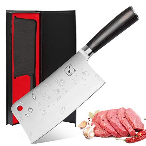 Imarku Profesional Cuchillo de Carnicero, 7 Pulgadas de Acero Inoxidable Cuchillo para Hogar Cocina o Restaurante