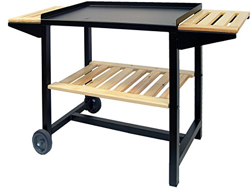 Imex El Zorro 71565 Carro con bandejas de madera, 112 x 40 x 69 cm, color negro, 112x40x69 cm