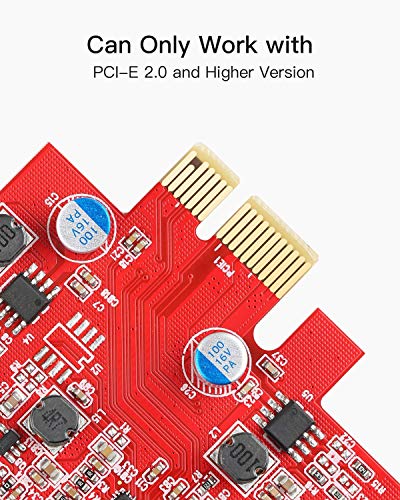 Inateck PCIe USB 3.0 Tarjeta Controladora PCI Express de 2 Puertos, Mini PCIe Tarjeta de expansión USB 3.0 Adaptador, con USB 3.0 Interno de 20 Pines