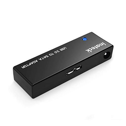 Inateck USB 3.0 a SATA Adaptador Convertidor para 2.5/3.5 Pulgadas Disco Duro HDD SSD con 12V/2A Fuente de Alimentación, Negro