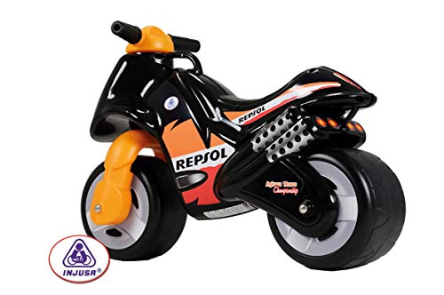 INJUSA 1901 Neox Repsol - Moto Correpasillos, Color negro, edad recomendada: 18m - 3 años