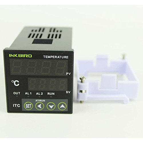 Inkbird ITC-100RH PID Termostato Digital + K Sonda, Double Relés 220V para Control la temperatura de Calefacción o Refrigeración con Alarm para Coche, Acuarios, Incubadora