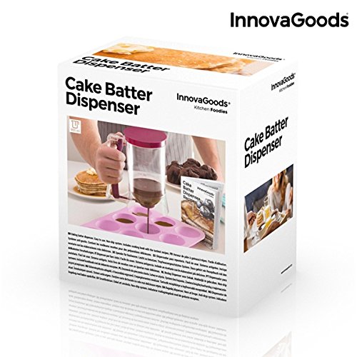 Innovagoods IG811525 Dispensadora De Repostería Con Recetario, Transparente/Rosa