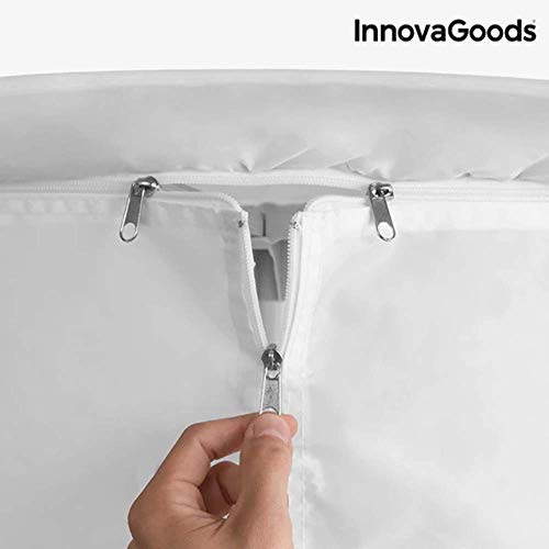 InnovaGoods Secadora de Ropa Portátil, Aluminio, Policarbonato, Blanco, 65x65x150 cm