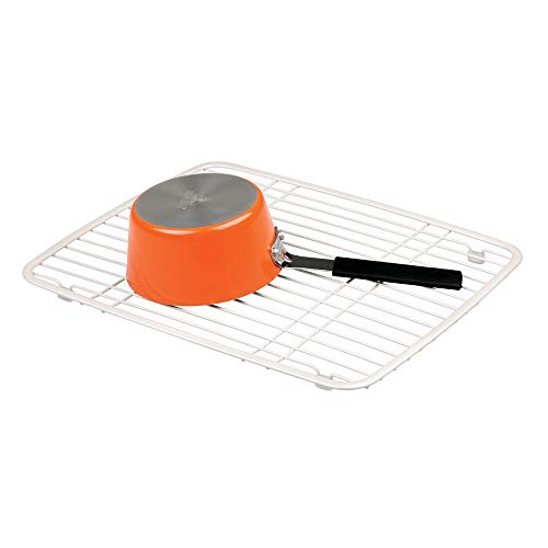 InterDesign Axis – Fregadero de Cocina con Ventosa Soporte para esponjas/Depuradores/jabón, Color Blanco Perla, Metal, Blanco Perla, Normal