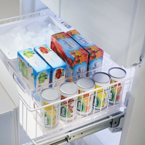 InterDesign Fridge/Freeze Binz Organizador para nevera, organizador de frigorífico de plástico, cajas de almacenaje apilables, transparente