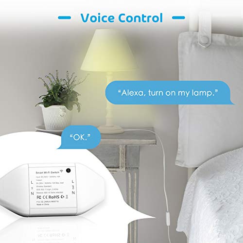 Interruptor Universal Inteligente con Wi-Fi, con Control Remoto Meross App. Compatible con Alexa, Google Assistant y SmartThings. Modelo MSS710, Paquete de 4.