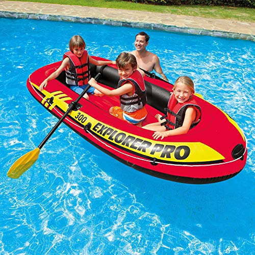 Intex 58358NP - Barca hinchable Explorer Pro 300 con remos e hinchador 244 x 117 x 36 cm