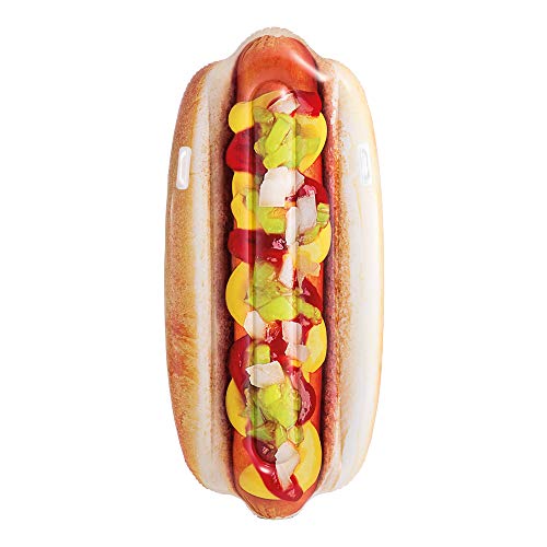 Intex 58771EU - Hinchable con forma de Hot Dog y asas, Multicolor