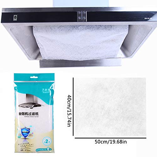 INTVN 10 Filtros para Campana Extractora de Papel de Cocina Universal Filtros para Grasa y Olores para Campana Extractora Filtros de aceite de algodón absorbentes 40*50CM