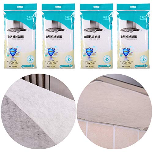 INTVN 10 Filtros para Campana Extractora de Papel de Cocina Universal Filtros para Grasa y Olores para Campana Extractora Filtros de aceite de algodón absorbentes 40*50CM