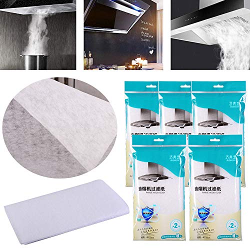 INTVN 10 Filtros para Campana Extractora de Papel de Cocina Universal Filtros para Grasa y Olores para Campana Extractora Filtros de aceite de algodón absorbentes 40*50CM