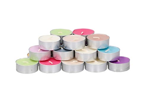 Invero - Lote de 120 velas aromáticas de colores variados, ideales para todas las salas de estar, pasillos, cocina, salón y más