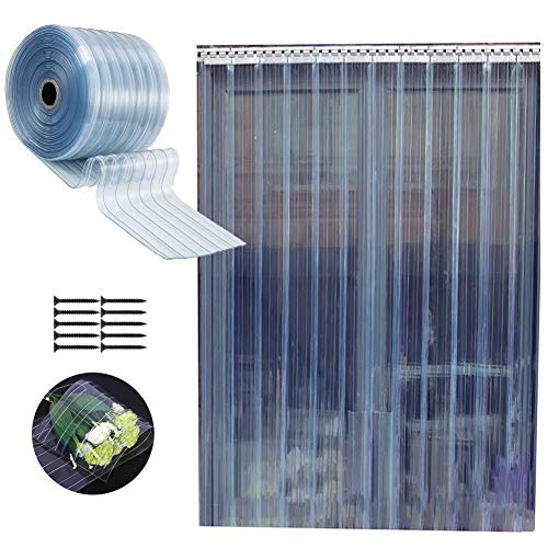 Invierno Cortina De Algodón Case GDMING Cortinas De Plástico Para Puertas Control De Clima De Tira De PVC Kit De Cortina Claro Acanalado Puerta Industrial Comercial Con Un 25% De Superposición 28 Tama