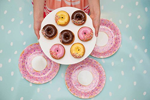 InviteMe Dolce Donut - Juego de 10 platos de papel multicolor