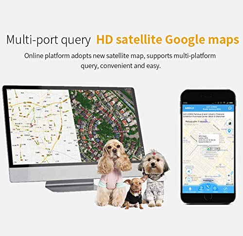 IOPJKL Dog Tracker/Cat Tracker, GPS Pet Locator, Real-Time Monitoring Equipment, Ondersteuning Voice Monitoring En Sos, Geschikt Voor Kleine En Middelgrote Honden