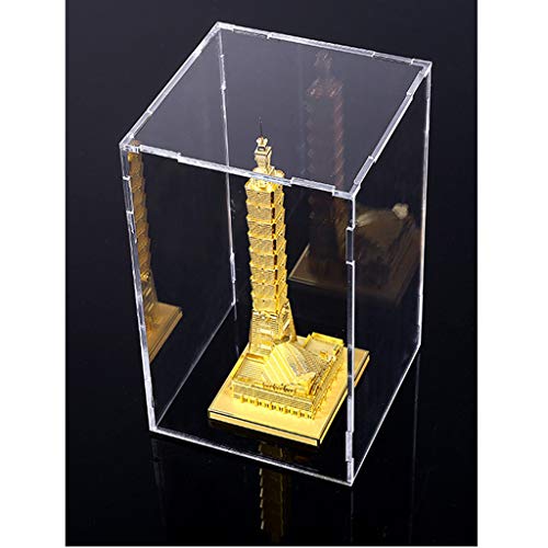 IPOTCH Vítrina de Acrílico Caja de Exposición Presentación Transparente para Colecciones de Figuras de Acción 3D - 14 x 19 x 34cm