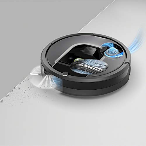 iRobot Roomba 960 Robot Aspirador, Succión 5 Veces Superior, Cepillos de Goma Antienredos, Sensores Dirt Detect, Wifi, Programable por App, compatible Alexa, Gris, 70 dB