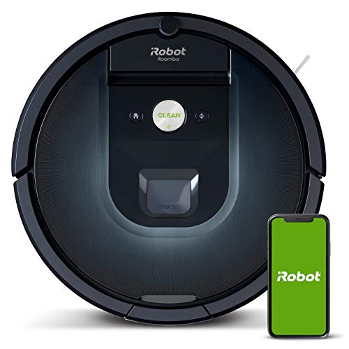 iRobot Roomba 981 - Robot aspirador, Wifi, Aspiración de alta potencia, Dirt Detect, recarga y sigue la limpieza, para mascotas, sugerencias personalizadas, compatibilidad con asistentes de voz