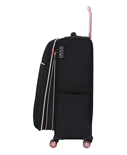 it luggage Divinity 8 Wheel Lightweight Semi Expander Suitcase Cabin with TSA Lock Maleta, 58 cm, 47 Liters, Negro (Black)
