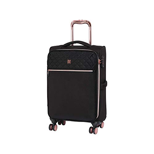 it luggage Divinity 8 Wheel Lightweight Semi Expander Suitcase Cabin with TSA Lock Maleta, 58 cm, 47 Liters, Negro (Black)