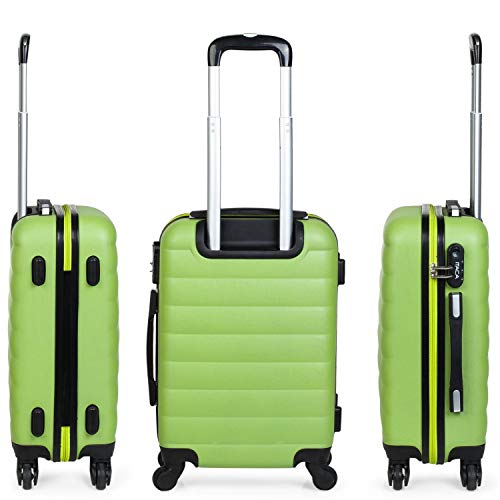 ITACA - Maleta Cabina de Viaje Rígida 4 Ruedas Trolley 55 cm ABS. Equipaje de Mano. Pequeña Cómoda Resistente Ligera y Bonita. Low Cost Ryanair Precio. 71250, Color Pistacho