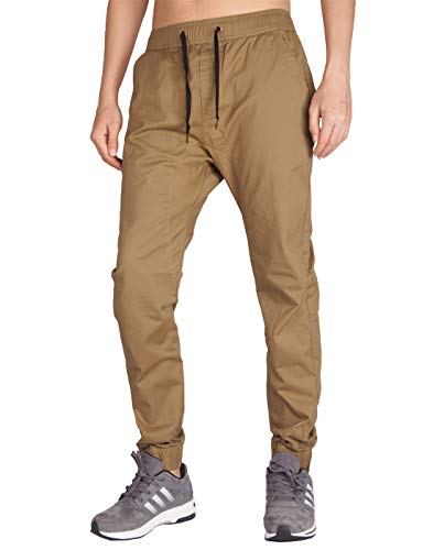 ITALY MORN Hombre Jogger Pantalones Khaki para el Trabajo Baggy S Caqui Oscuro