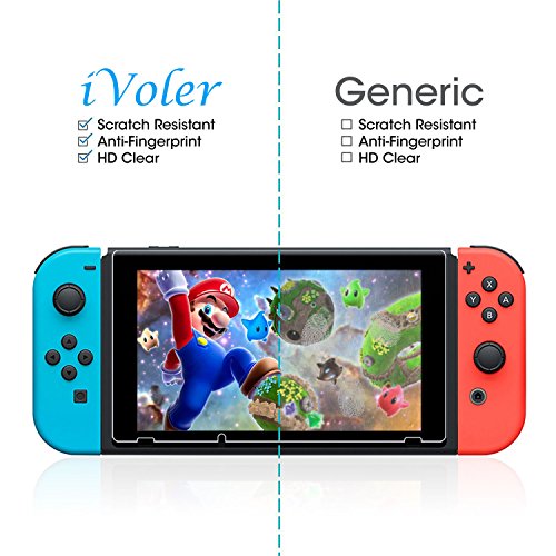 ivoler [2 Unidades] Protector de Pantalla para Nintendo Switch, Cristal Vidrio Templado Premium