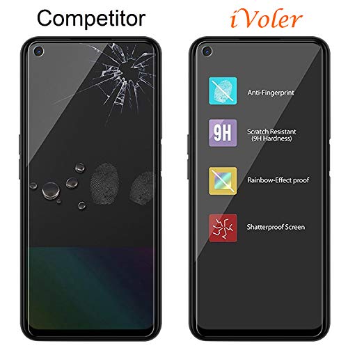 ivoler 3 Unidades Protector de Pantalla para OPPO Realme 6S / Realme 6 / OPPO A52 / OPPO A72, Cristal Vidrio Templado Premium para OPPO Realme 6 / Realme 6S / OPPO A52 / A72