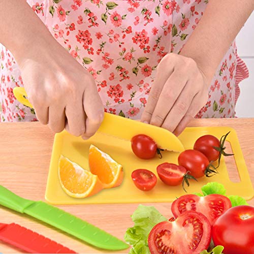 iwobi Cuchillos de Cocina para niños, Cuchillo de plástico para niños, 5 pcs Cuchillo de Seguridad para niños, Cuchillo para Lechugas, Uso Seguro para niños