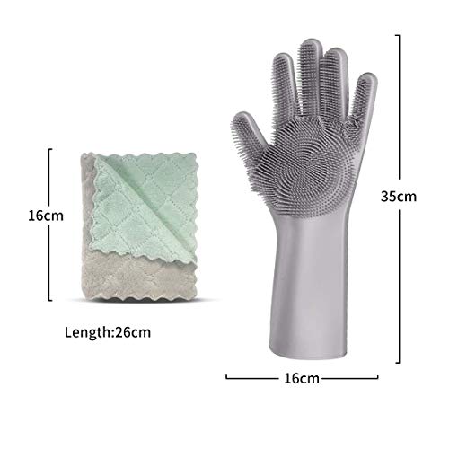 iwobi Guante Fregar Platos, Guantes de Silicona Mágicos Guantes de Limpieza mágicos de Silicona Resistente al Calor, Guantes de Limpieza mágicos