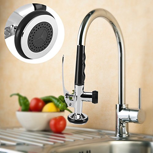 Jacar | Cabezal para Grifo Industrial para Fregadero | Flexible Pulverizador Universal de Cosina | Útil para Hosteleria | Compatible con todos los modelos| Mango de Mano Color Negro