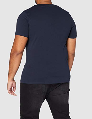 Jack & Jones Jjecorp Logo tee SS Crew Neck Noos Camiseta, Azul (Navy Blazer Detail: Slim Fit), Medium para Hombre