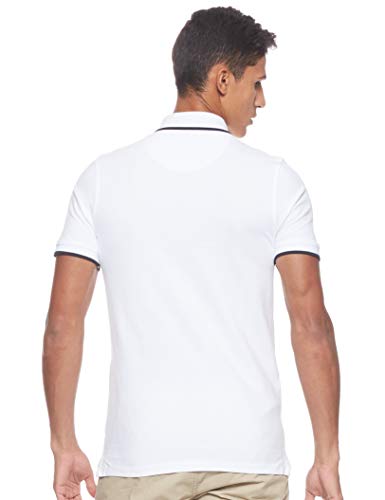 Jack & Jones Jjepaulos Polo SS Noos, Blanco (White Detail: Slim Fit), Large para Hombre