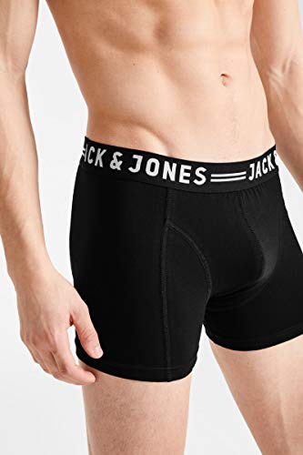 Jack & Jones Sense Trunks 3-Pack Bóxer, Negro, Large (Pack de 3) para Hombre