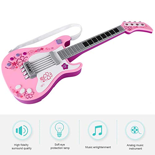 Jacksking Guitarra para niños, Juguete para Guitarra Baja Multifuncional para niños Juguete para Instrumentos Musicales Ligeros para niños, Guitarra para niños(#3)